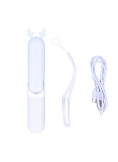 Thoraya Handheld Fan Chargeable Portable Foldable Mini Cooling Device with Emergency FlashlightWhite  - Image 3