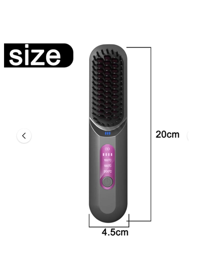 Wireless hair straightener ion non-damaging straightener pin curling iron portable comb fluffer - Image 2