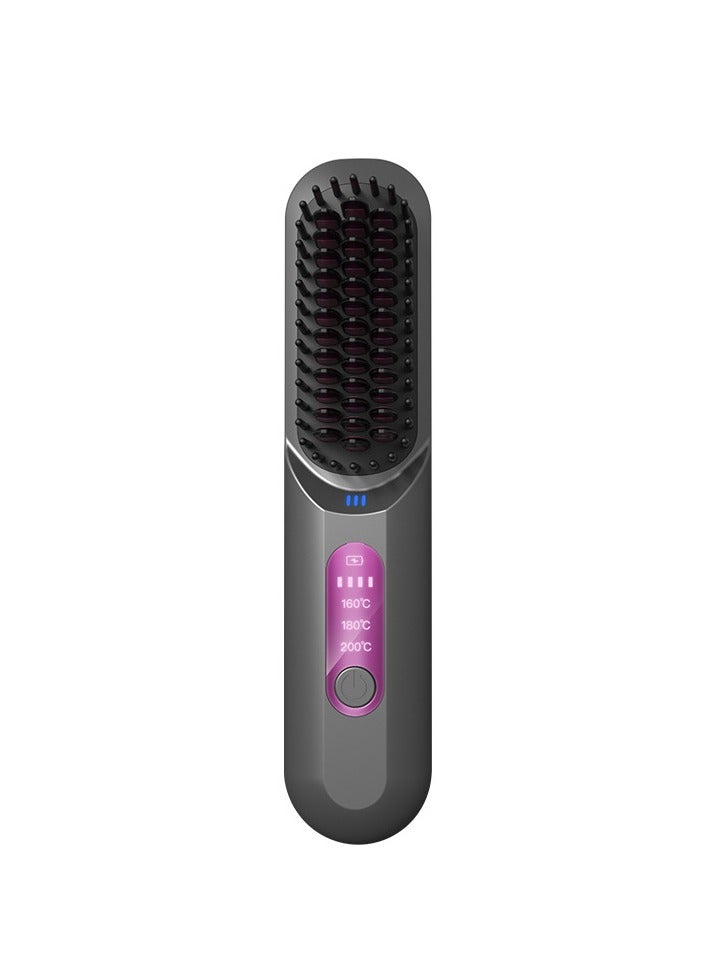Wireless hair straightener ion non-damaging straightener pin curling iron portable comb fluffer - Image 1