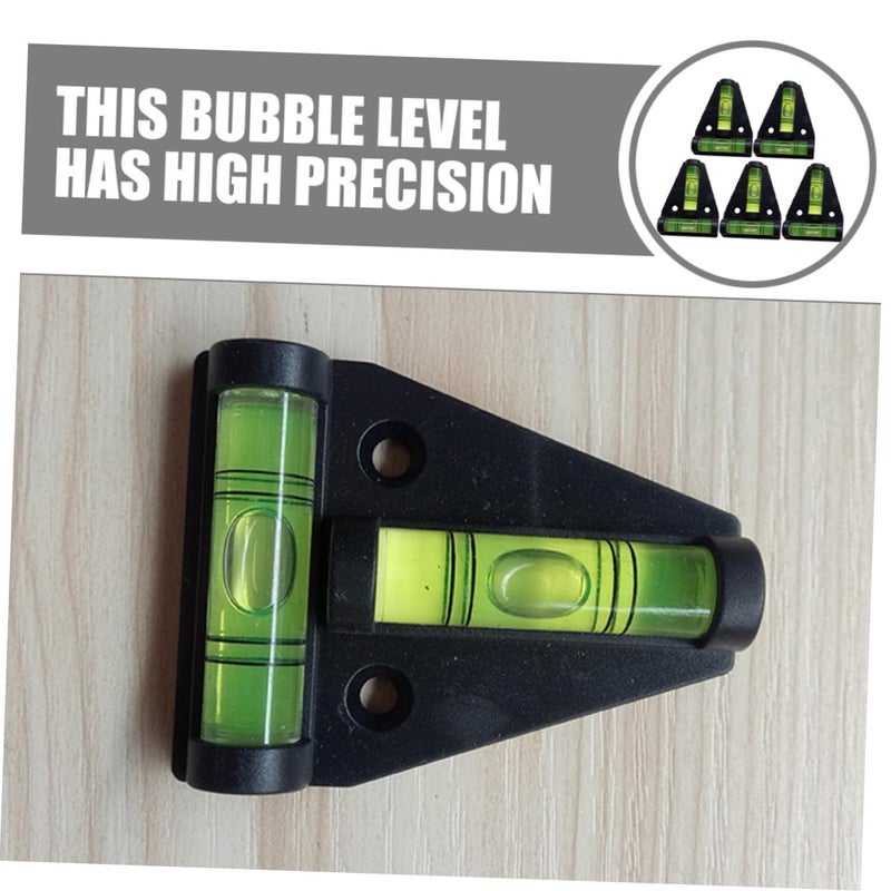 5pcs Mini Triangle T Shape Bubble Level Set With Mounting Holes For Vertical Horizontal Measurement - Image 4