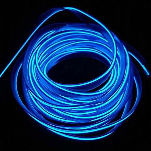 ABALDI 2M/6FT USB Neon EL Wire Cold Lights High Brightness Electroluminescence Wire with Drive Light Lamp Glow String Strip for Xmas Party Festival Decoration(Blue) - Image 2