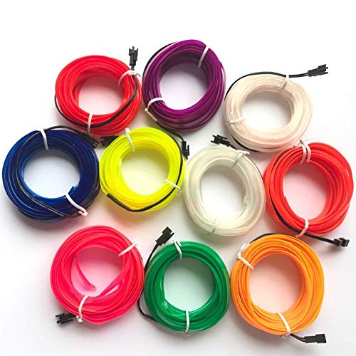 ABALDI 2M/6FT USB Neon EL Wire Cold Lights High Brightness Electroluminescence Wire with Drive Light Lamp Glow String Strip for Xmas Party Festival Decoration(Blue) - Image 5