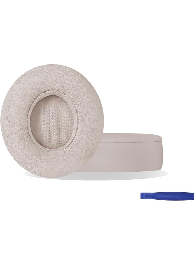 erorex Professional Ear Pads Cushions Replacement Pro M Earpads Compatible With Beats Solo2 & Solo3 Wireless On Ear Headphones With Soft Protein Leather Strong Adhesive Tape Satin Gold - Image 1