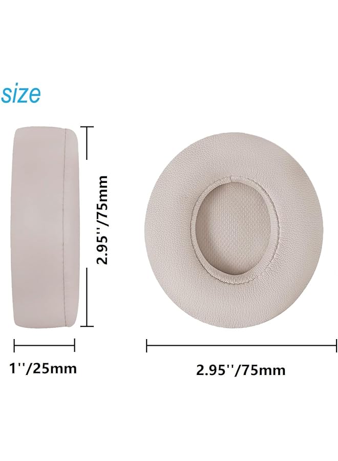 erorex Professional Ear Pads Cushions Replacement Pro M Earpads Compatible With Beats Solo2 & Solo3 Wireless On Ear Headphones With Soft Protein Leather Strong Adhesive Tape Satin Gold - Image 5