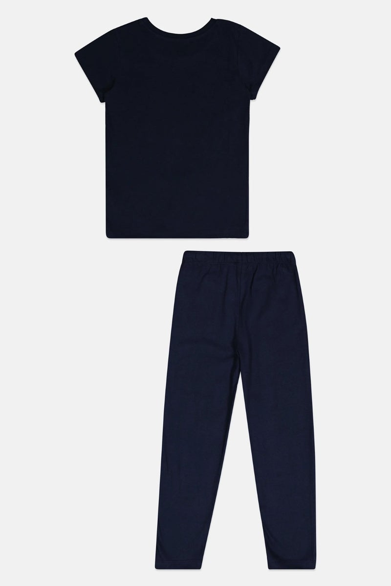 Disney Princess Kids Girl 2 Pcs Graphic Print Top And Bottom Pajama Set, Multicolor - Image 3