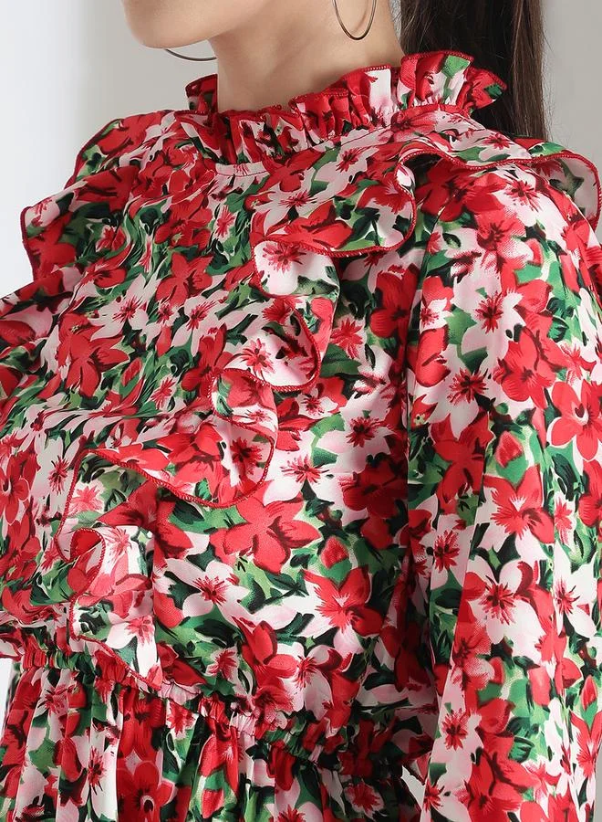 Kotty Floral Print Mini Dress