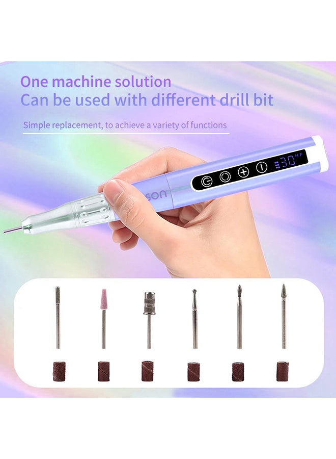 brunson Hurricane Professional Cordless Nail Drill Machine -  Portable Handheld Type - Smart Charging -35000 Rpm - Ultra Smooth - Quit & Vibration Free Bhurp - Image 4