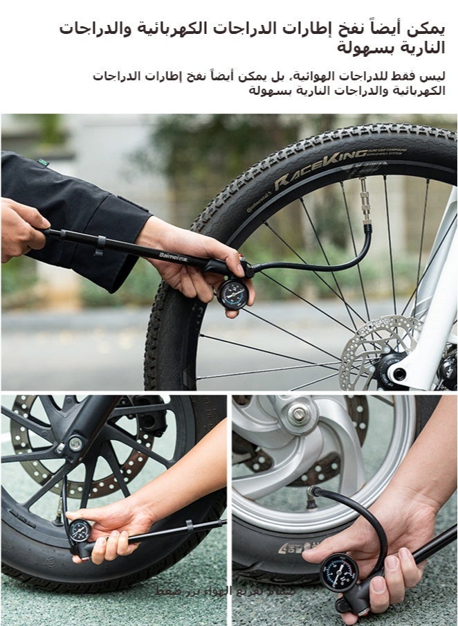 مضخة هواء  بضغط 300 PSI للشوكة الأمامية، ممتص صدمات، مضخة دراجات هوائية - Image 4