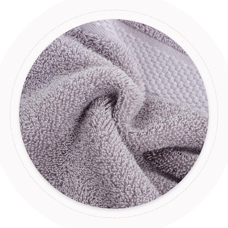 Milisten Pure Cotton Extra Large Bath Sheet Towel 70x140cm Grey Dot Pattern Highly Absorbent Oversized Body Towel for Home Bathroom Hotel Use - Image 3