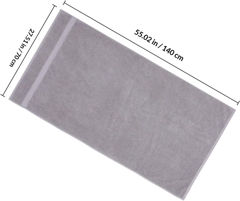 Milisten Pure Cotton Extra Large Bath Sheet Towel 70x140cm Grey Dot Pattern Highly Absorbent Oversized Body Towel for Home Bathroom Hotel Use - Image 2