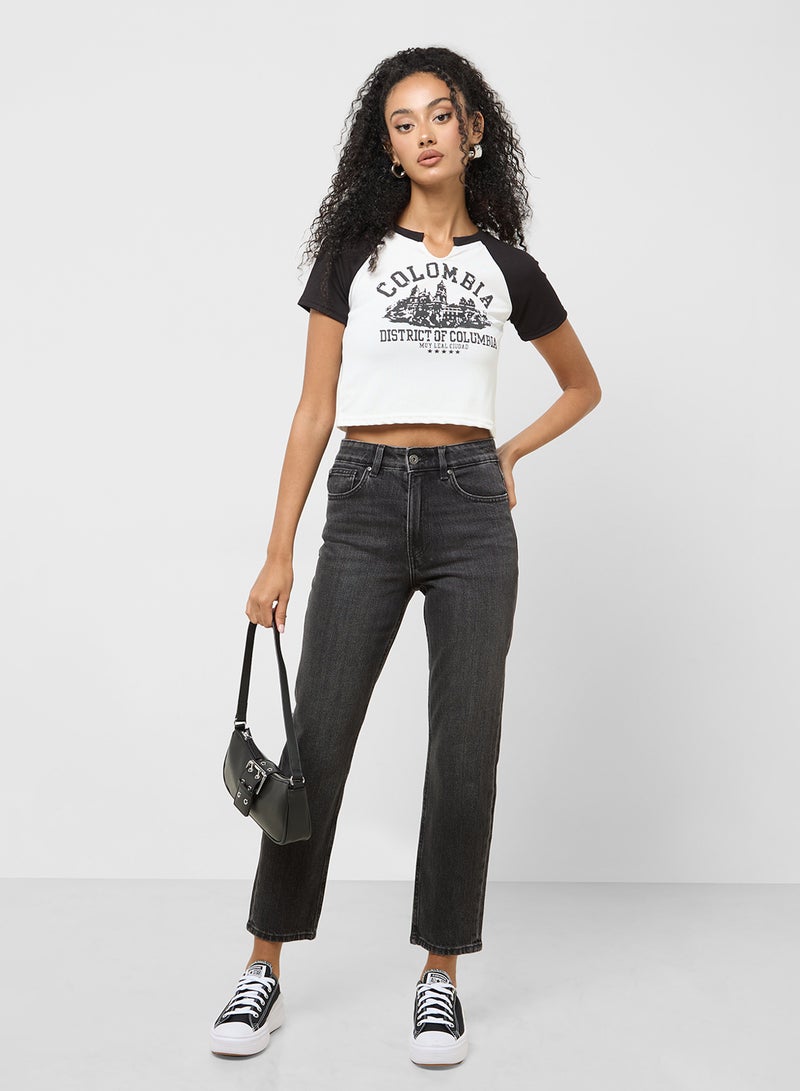 اونلي جينز بخصر عالٍ وقصة مستقيمة - Image 5