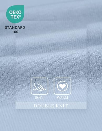 PULI Womens Blue Large Cross Front Poncho Sweater Wrap Topper Knitted Elegant Shawls Cape for Fall Winter - Image 3