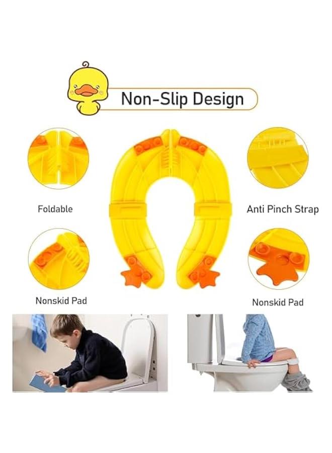 Toilet Seat Cover,Travel Potties,Foldable Travel Potty Toilet Seat for Toddlers, Boys  Girls with Non-Slip Silicone Pads | Recyclable Toilet Seat - Image 2