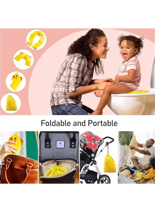 Toilet Seat Cover,Travel Potties,Foldable Travel Potty Toilet Seat for Toddlers, Boys  Girls with Non-Slip Silicone Pads | Recyclable Toilet Seat - Image 3