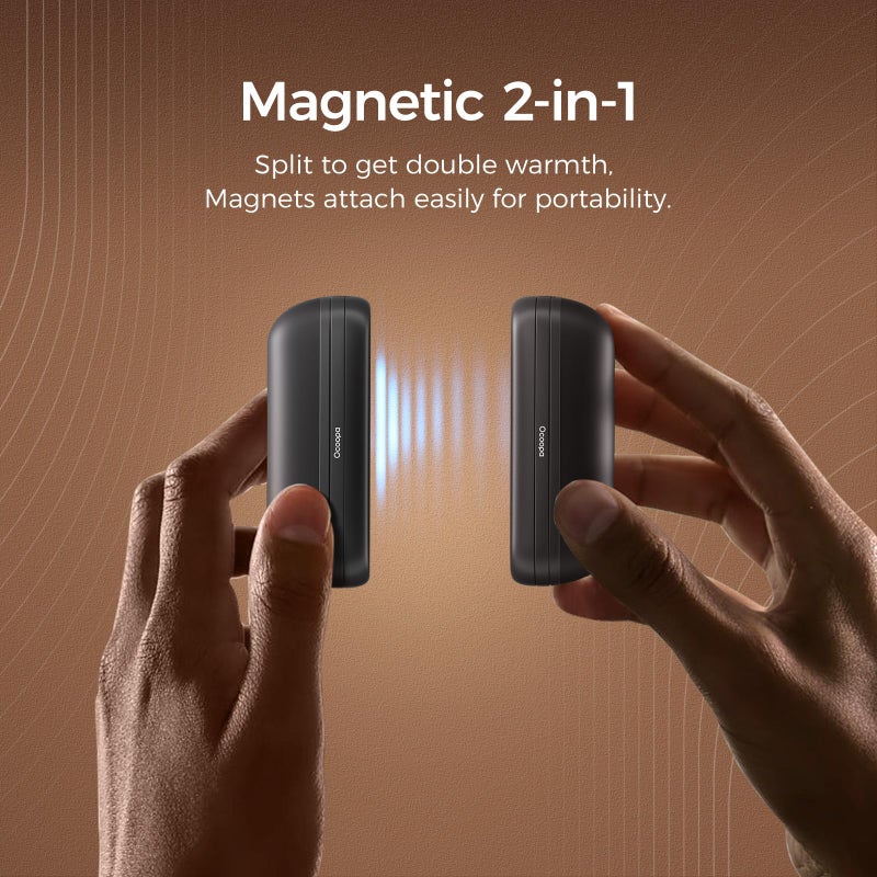 OCOOPA OCOOPA 2 in 1 Magnetic Rechargeable Hand Warmers, UT2s Mini Electric Handwarmers 2 Pack, Split USB-C, Reusable Portable Pocket Heater, Raynauds, Golf, Tech Gifts for Women Men  - Image 5