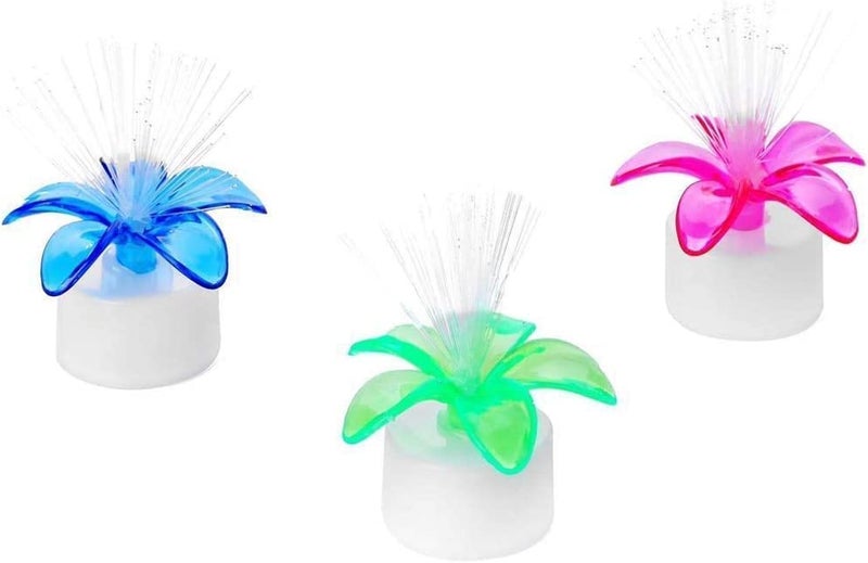 advancedestore Fiber Optic Light Color Changing LED Mini Centerpieces Pot Lamp LED Lights Battery Operated for Car Dashboard Home Decoration Diwali Christmas Pack of 3 - Image 4
