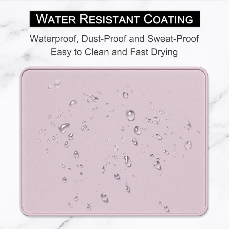 Hsurbtra Mouse Pad, Premium-Textured Square Mousepad 10.2 x 8.3 Inch, Stitched Edge Anti-Slip Waterproof Rubber Mouse Mat, Pretty Cute Mouse Pad for Office Gaming Laptop Women Kids Dark Pink - Image 5
