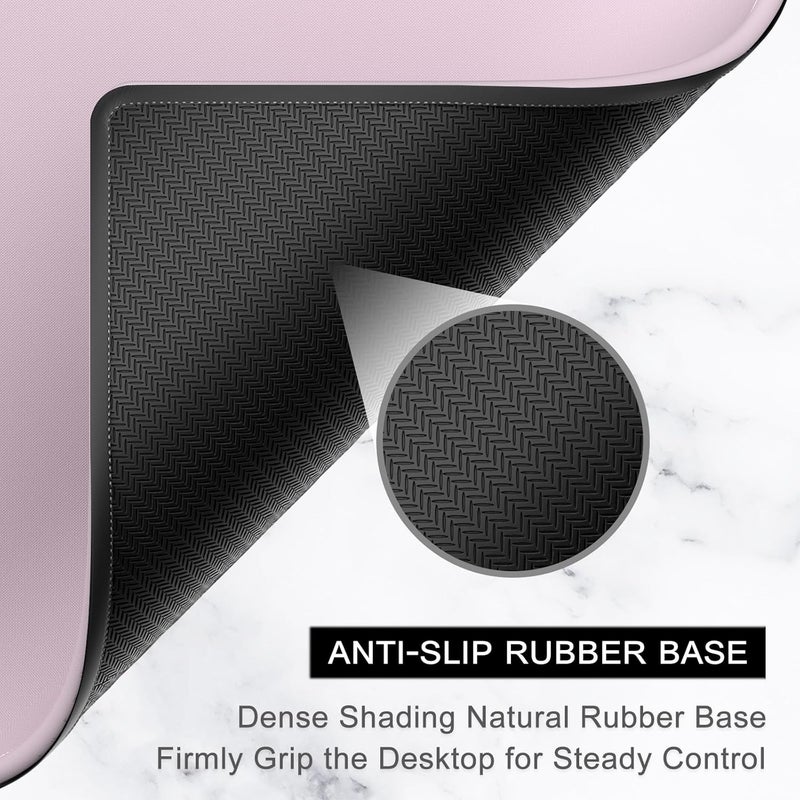 Hsurbtra Mouse Pad, Premium-Textured Square Mousepad 10.2 x 8.3 Inch, Stitched Edge Anti-Slip Waterproof Rubber Mouse Mat, Pretty Cute Mouse Pad for Office Gaming Laptop Women Kids Dark Pink - Image 4