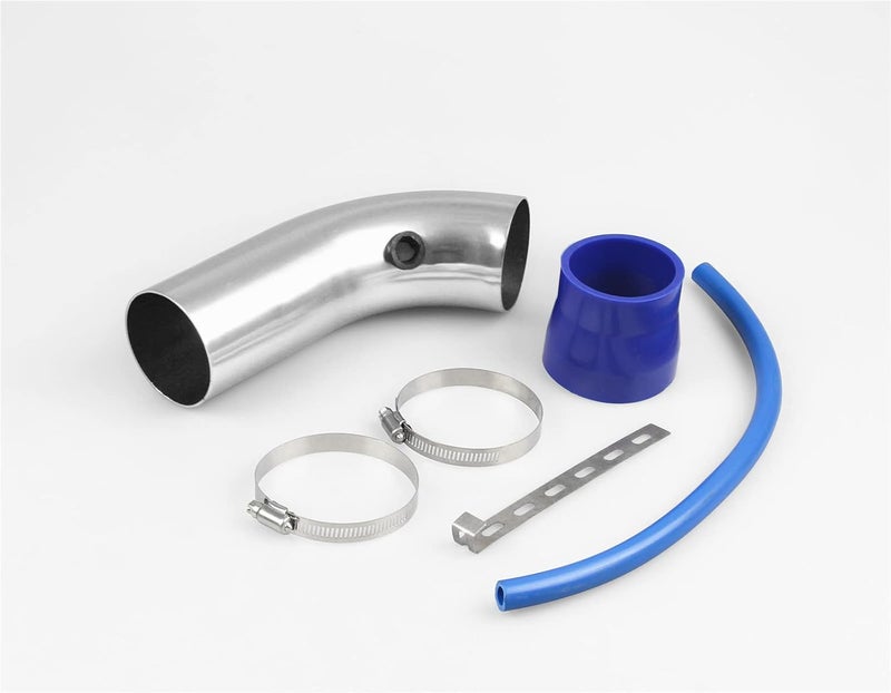 LPFIDI 3 Inch Universal Aluminum Cold Air Intake System Filter Car Truck Turbo Piping Silver - Image 1