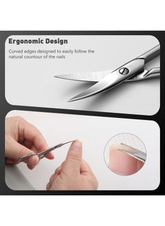 BEZOX BEZOX Nail Scissors with Sharp Curved Blade - Nail Maintenance Toenail and Fingernail Scissor with Ergonomic Design for Men & Women  - Image 4