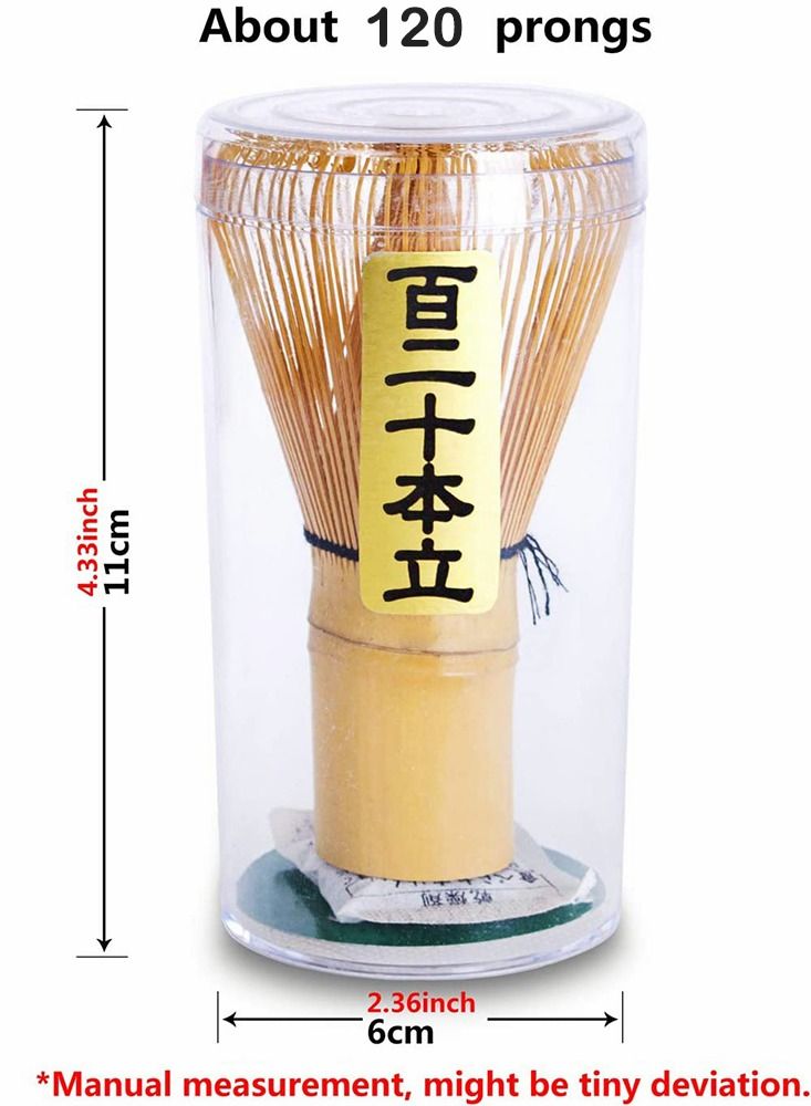 HomarKet Bamboo Matcha Green Tea Whisk Set Japanese Ceremonial Matcha Chasen for Green Tea Powder Matcha Ceremony 120 Prong - Image 3