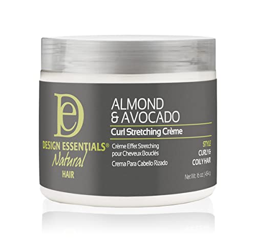 Design Essentials Natural Almond & Avocado Curl Stretching Cream For All Curl Types, Stretching CrÃ¨me, 16 Fl Oz - Image 1