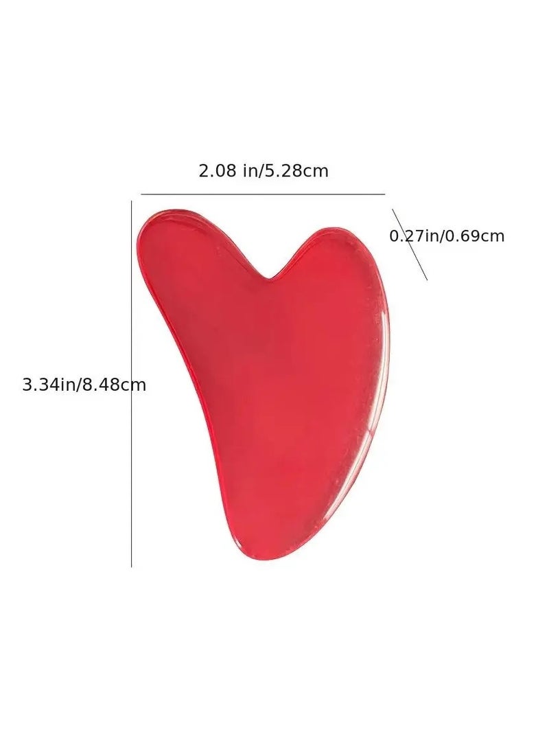 ORiTi Heart Shaped Gua Sha Board Resin Body Massager for Wrinkle Removal andSkin Care - Yellow - Image 5