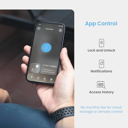 Lockly Secure Pro Wi-Fi Smart Door Lock, Keyless Entry with PIN Genie® Digital Keypad, 3D Biometric Fingerprint Sensor Front Door Lock Deadbolt, Voice Control & Auto Lock - Left Fingerprint Edition - Image 5