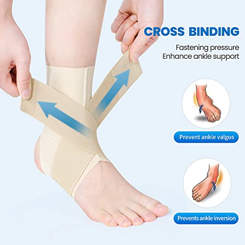 Galvaran Ankle Brace Adjustable Breathable Compression Ankle Supportfor Men and Women with Sprained Ankles Ankle Wrap Stabilizing Ligaments Plantar Fasciitis Relief - Image 5