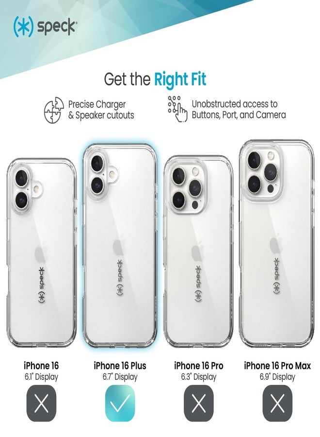 Speck Clear iPhone 16 Plus Case - Slim GemShell Crystal Clear Phone Case - Image 3