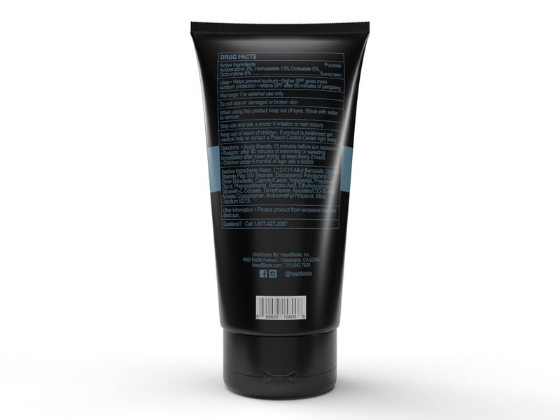 HeadBlade HeadLube SPF 50 Men's Lotion and Sunscreen - No Greasiness, Sweat Resistant, Formulated for Face, Body & Scalps - Water Resistant for 80 Minutes, 5 fl oz - Image 2