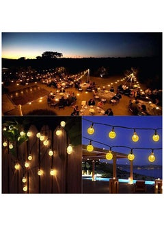 Generic Solar Outdoor String Lights, 1 Pack Total 20ft 30 LED Crystal Ball Waterproof Solar Powered Globe Lights for Garden Patio Bistro Cafe Gazebo Holiday Party Outdoor Decorations (Warm White)  - Image 2