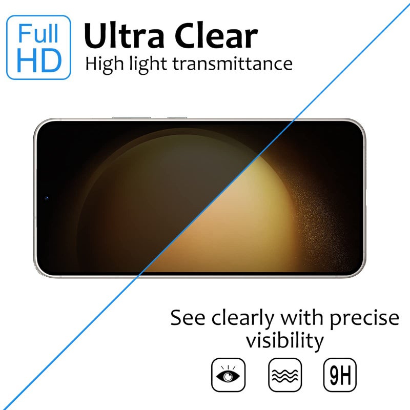 Lokyoo 2 Pack Privacy Screen Protector for Samsung Galaxy S23 Plus/S23 + [Anti-Spy Tempered Glass][Fingerprint Unlock Support], Anti-Scratch, Bubble-Free, Easy Install 9H Protective Glass - Image 5