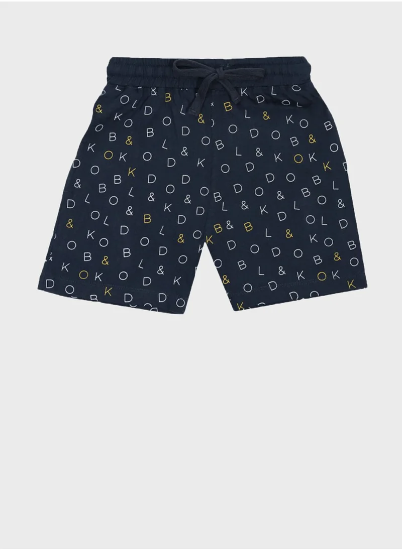 بولد اند كو Kids Aop Signature Shorts