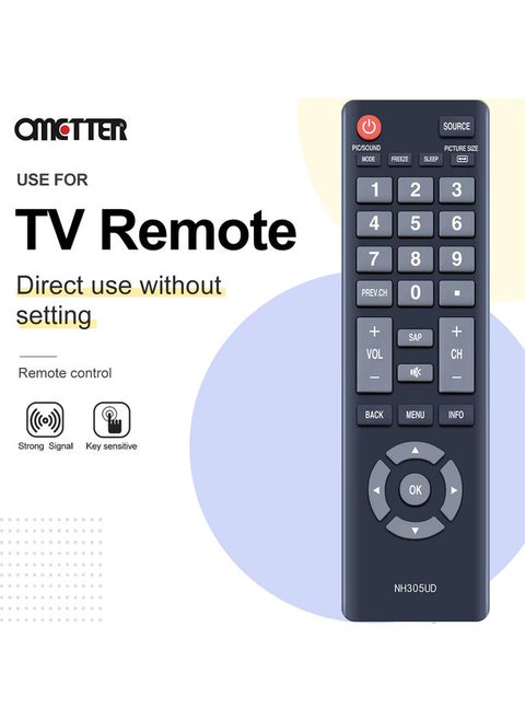 NH305UD Remote Control Fit for Emerson LCD TV HDTV LF501EM4 LF501EM4F LC320EM3FA LF402EM6 LF402EM6F LF461EM4 LF461EM4A LF501EM4A