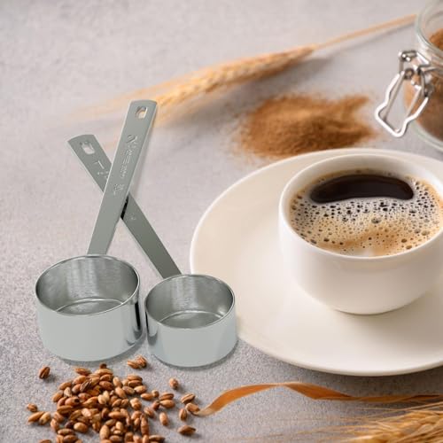 LEIFENY 2PCS 2 Tablespoon Coffee Scoop, Long Handle Measuring Spoon, Two tbsp (30ml, 1/8cup) Stainless Steel Scooper - Image 5