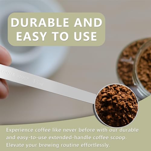 LEIFENY 2PCS 2 Tablespoon Coffee Scoop, Long Handle Measuring Spoon, Two tbsp (30ml, 1/8cup) Stainless Steel Scooper - Image 4
