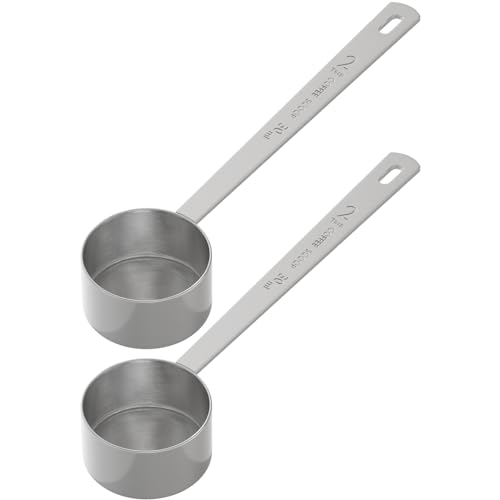 LEIFENY 2PCS 2 Tablespoon Coffee Scoop, Long Handle Measuring Spoon, Two tbsp (30ml, 1/8cup) Stainless Steel Scooper - Image 1
