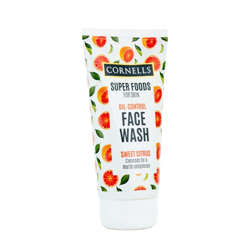 Cornells Wellness Super Foods For Face Care Tropical Sweet Citrus Face Wash 150ml, Brightening & Revitalizing Cleanser, Skin Treatment, Non Greasy, Evens Skin Tone & Restores Radiance, All Skin Types