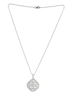 VOYLLA 925 Sterling Silver CZ Celtic Knot Pendant with Chain  - Image 3