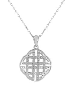 VOYLLA 925 Sterling Silver CZ Celtic Knot Pendant with Chain  - Image 4