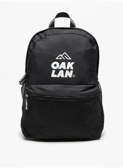 Oaklan by Shoexpress Logo Print Backpack with Adjustable Straps - 40x30x15 cm  - Image 1