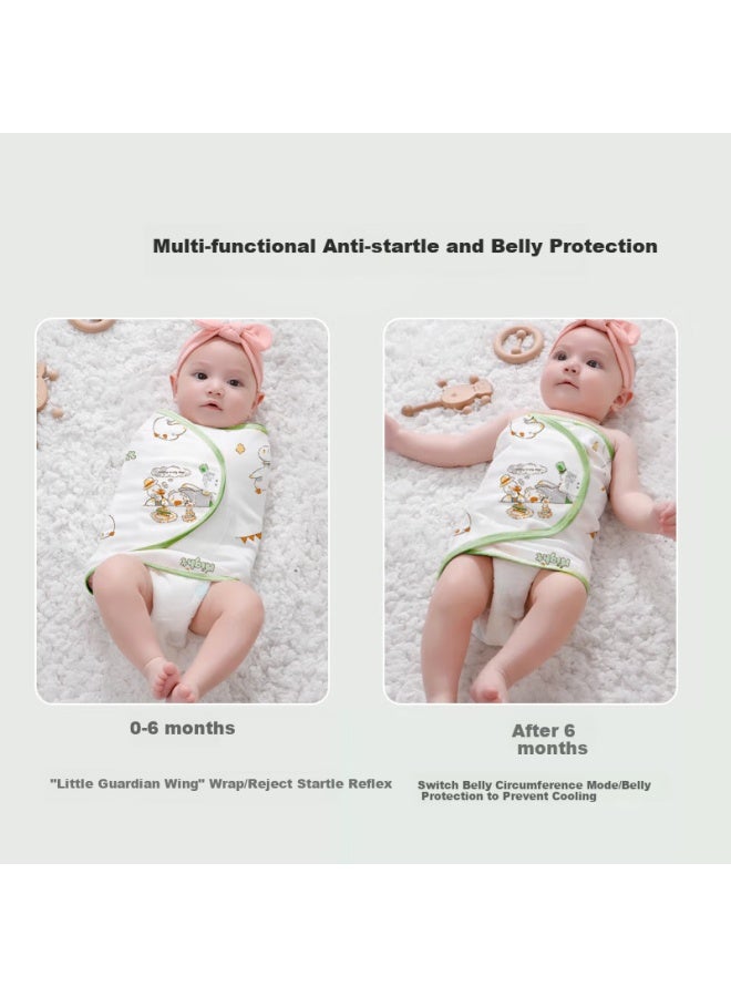 Bledilait Anti-jump Soothing Artifact Newborn Baby Pure Cotton Swaddle Wrap Blanket Towel Blanket Baby Sleeping Bag 2 Pieces - Image 1
