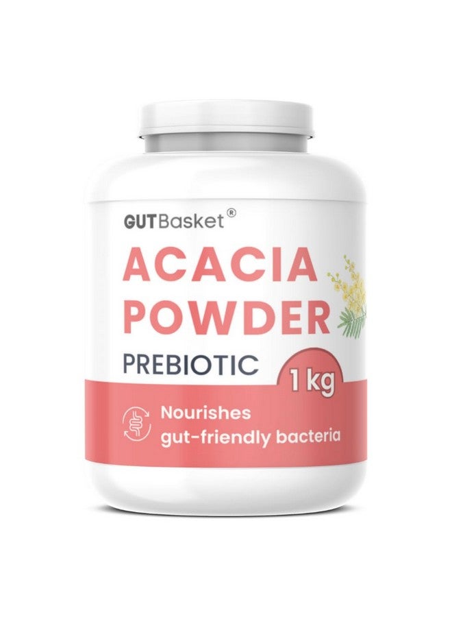 Gutbasket Acacia Powder Prebiotic (1 kg) - Prebiotic Fiber Supplement for Digestive Health & Gut Wellness - Vegan, Gluten-Free, Non-GMO - Nourishes Gut Microbiome, Easy on Your Gut - Image 1