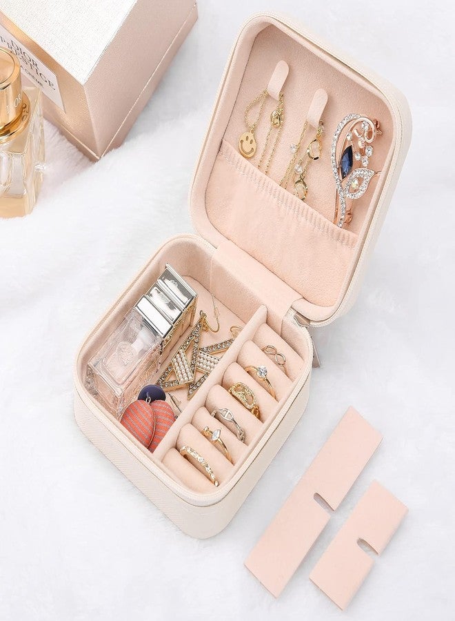 HAPYSA Mini Jewelry Travel Case Small Jewelry Box, PU Leather Organizer Box, Small Portable Jewellery Storage Holder for Women Rings, Earrings, Necklaces, Bracelets (Multi color) - Image 2