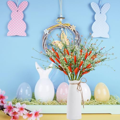 MAINGKAUNG Easter Decorations 12 PCS Artificial Easter Stems with Carrots and Colorful Berries Easter Picks Berry Stems for Living Room Centerpieces Home Vase Decor and Easter Celebrations - Image 5