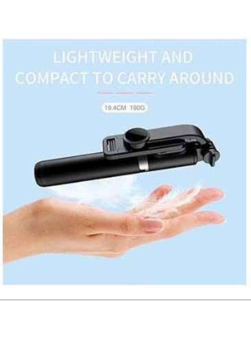 Raxoom Q02 Selfie Stick Tripod Multifunctional Stretch 103cm Wireless Tripod Black  - Image 3