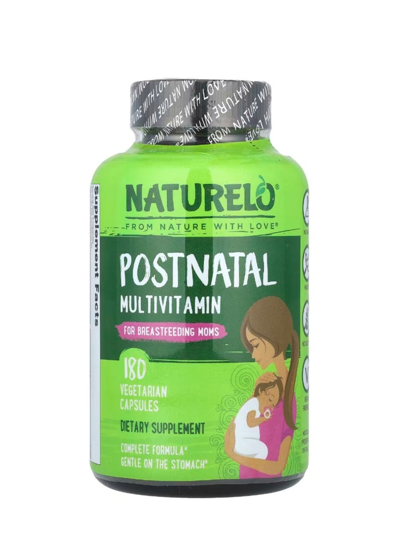 NATURELO Postnatal Multivitamin for Breastfeeding Moms 180 Vegetarian Capsules  - Image 1