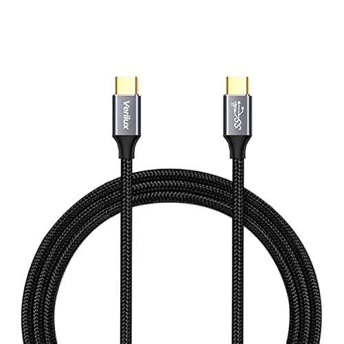 Verilux® C Type Cable Fast Charging 100W 10Ft/3m Fast Charging USB C Cable USB 3.1 Gen 2 10Gbps Data Transfer Supports 4K HD Video Output Thunderbolt 3 Compatible with MacBook Pro/Air, Hub(Black) - Image 1