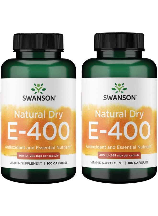 Swanson Natural Dry Vitamin E 400 Iu (180.2 Milligrams) 100 Capsules (2 Pack) - Image 1